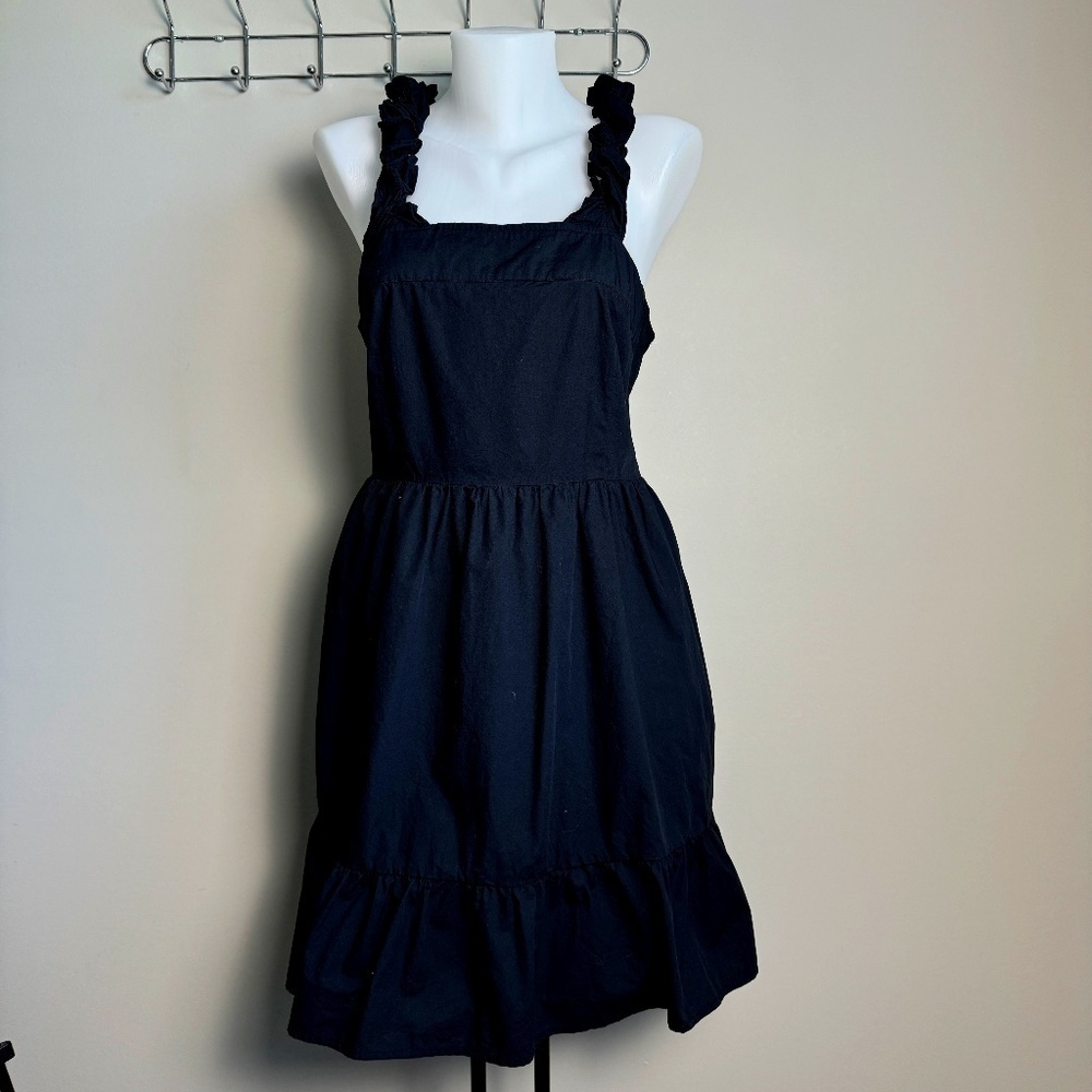 Who What Wear Black Sleeveless Backless Midi Shift Dress Size‎ Large Summer